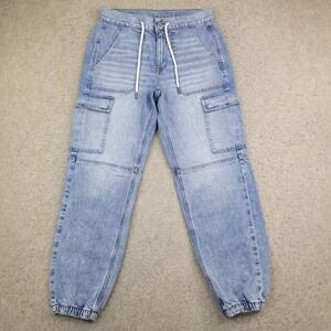 American Eagle Outfitters Light Blue Cargo Jogger Jeans